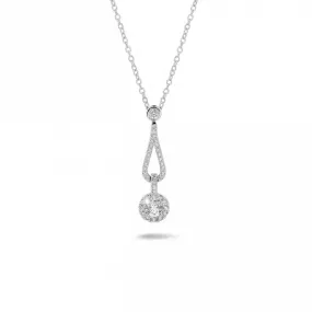 0.45 quilates gargantilla diamante en platino 