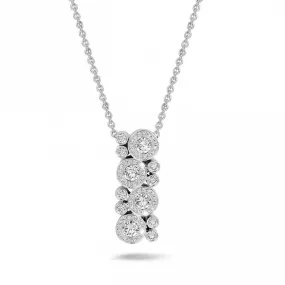 1.20 quilates gargantilla diamante en platino 