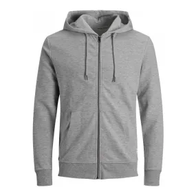 12182493 BASIC SWEAT ZIP-LIGHT GREY MELANGE