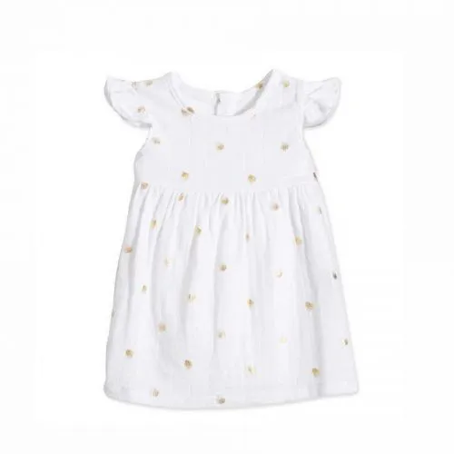 Aden Anais. Vestido Metallic Gold Water Dot.