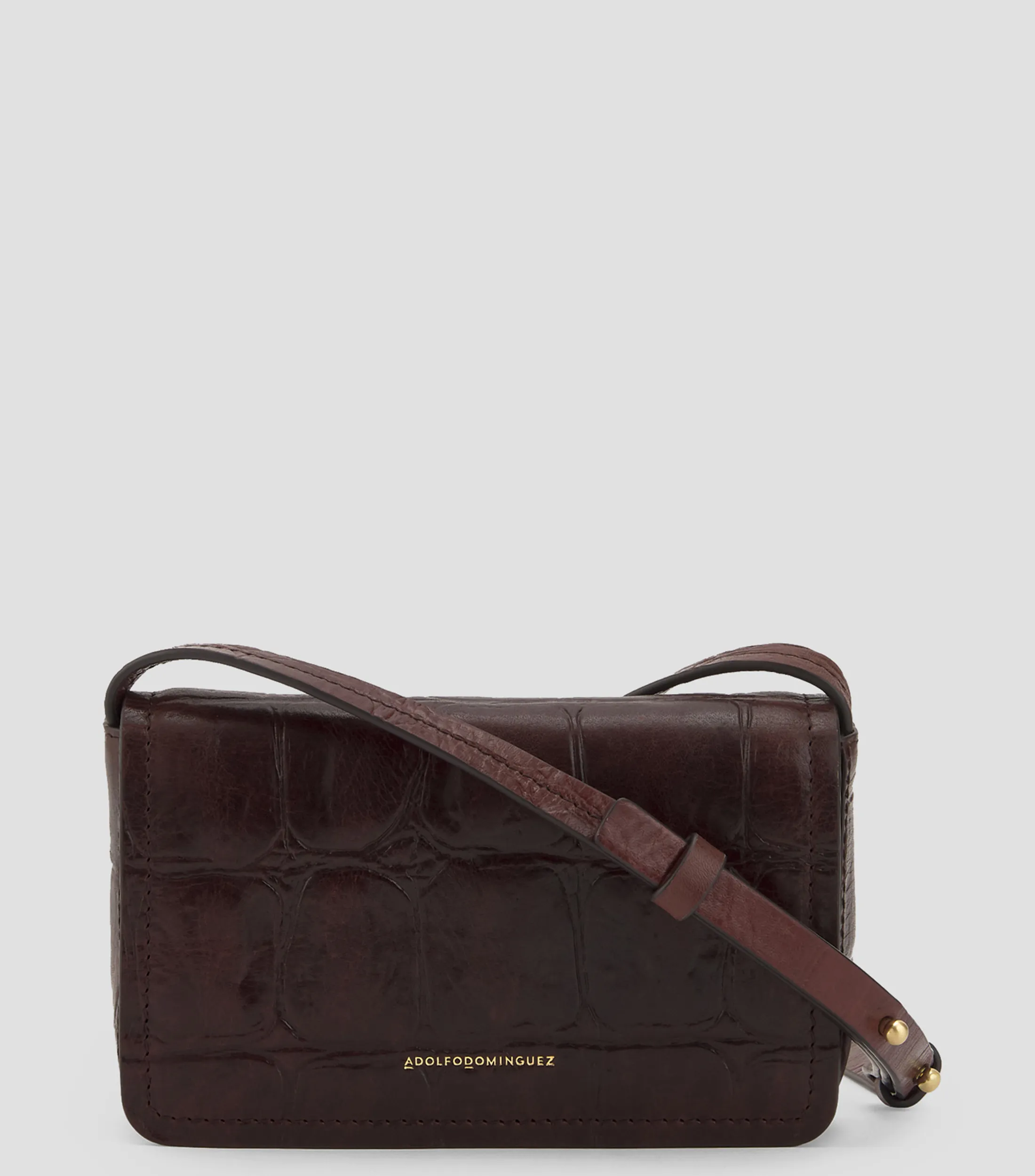 Adolfo Dominguez Bolso Crossbody en Piel Texturizado Mujer