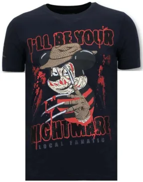 Aguantarse Hombres camiseta - Freddy Krueger - Azul