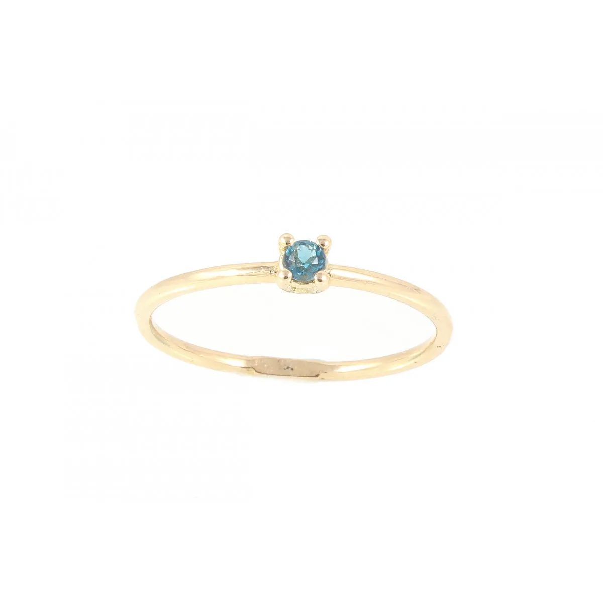 Anillo Oro 18k Topacio Azul