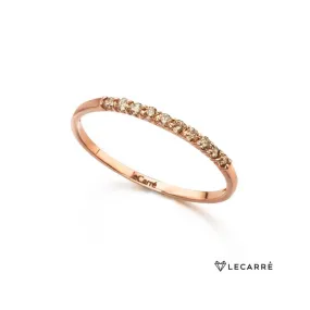 Anillo oro rosa 18K diamantes Brown 0,15 quilates