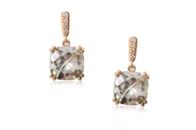 Aretes Colors of the sky SQUARE - Oro 18k amarillo - amatista