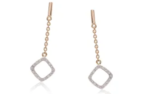 Aretes Inspiration SQUARE - Oro 18k combinado