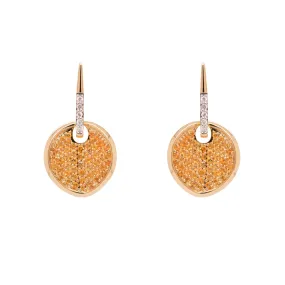 Aretes Natura JARDIN - oro 18k combinado - citrino