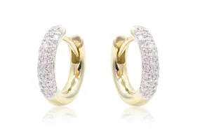 Arracadas Hoop PAVE - Oro 18k amarillo - 0.31ct