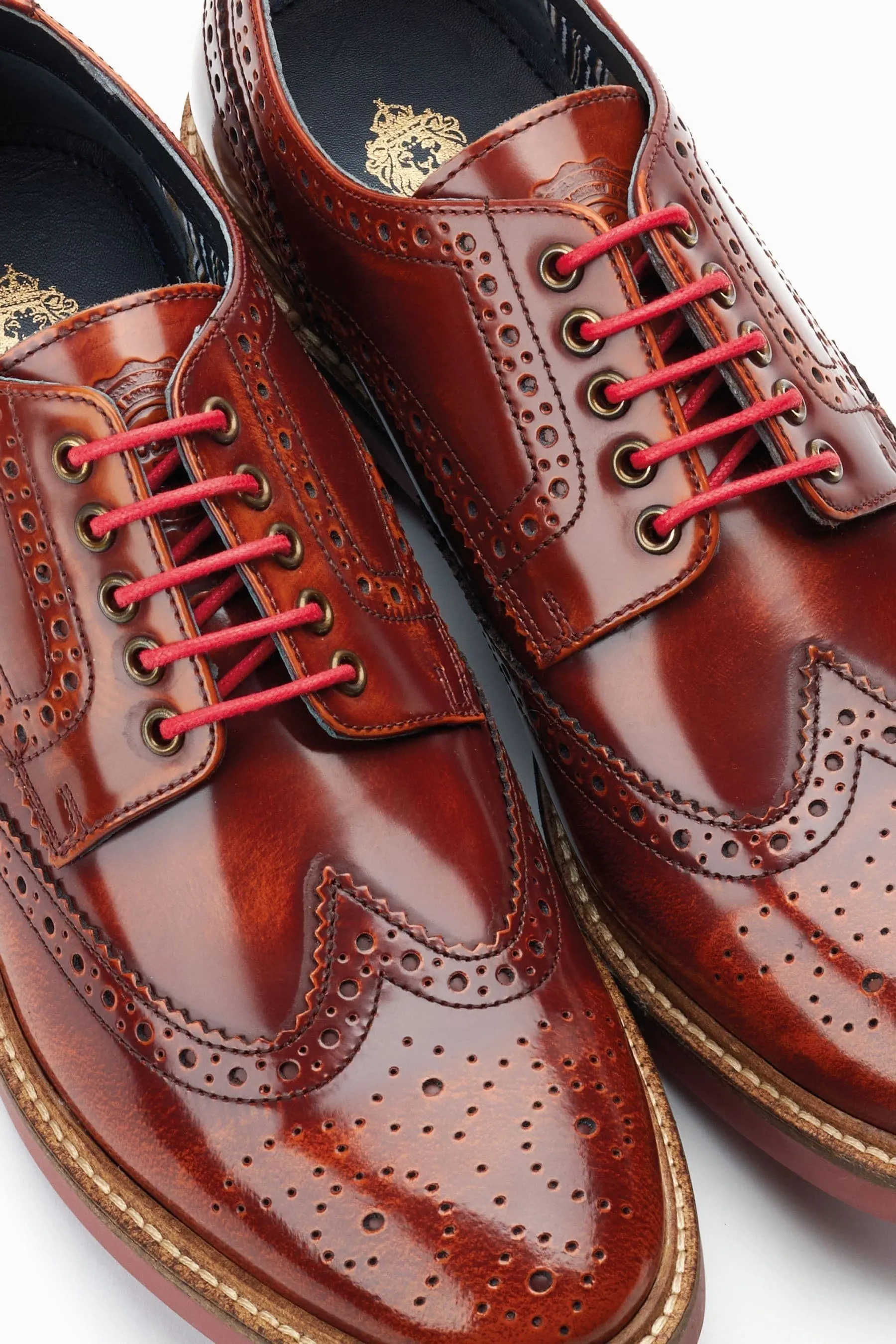 Base London Woburn Lace Up Brogue Shoes