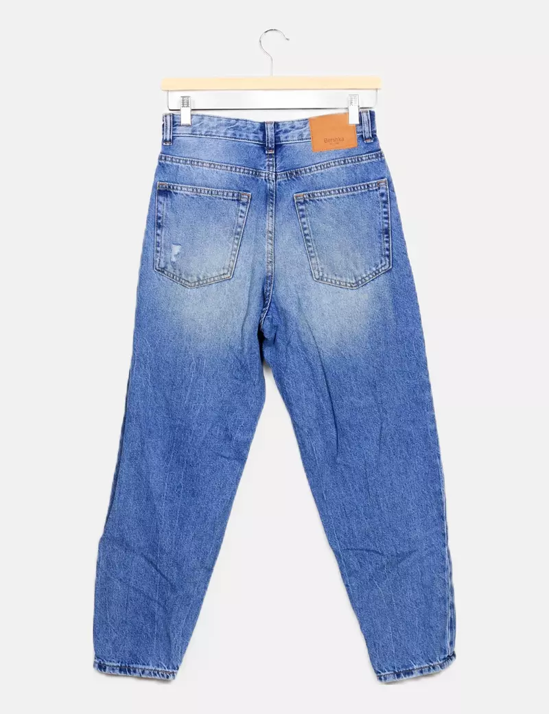 Bershka Jeans denim azul ripped