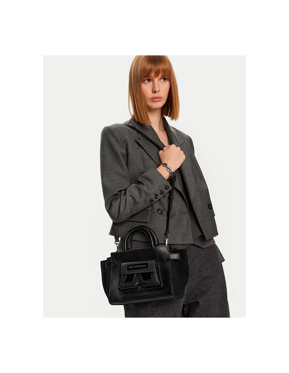 Bolso de piel negra K/Essential