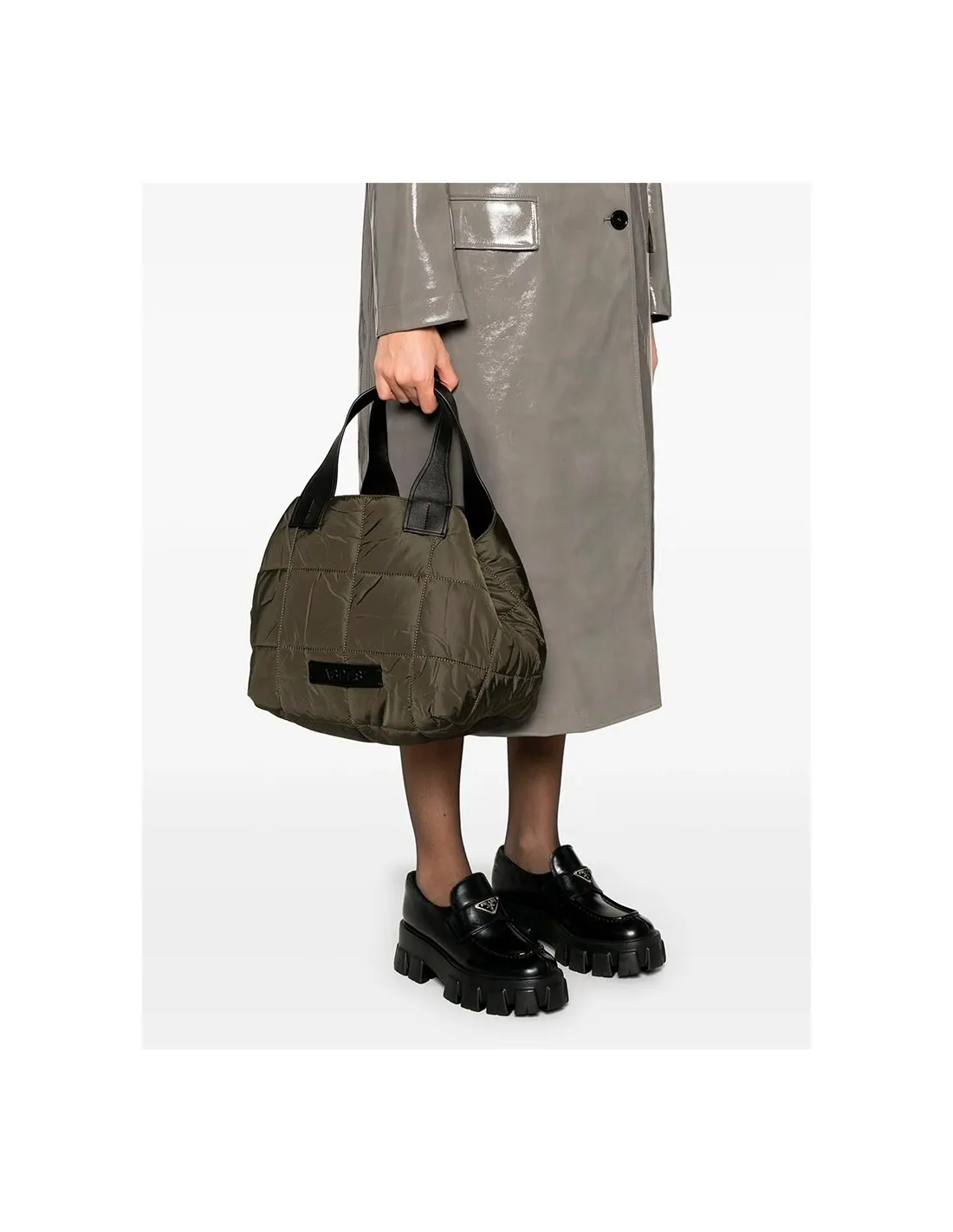 Bolso Shopper militar de nailon reciclado