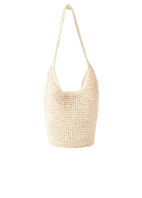 Bolso shopper tipo cesta Crudo