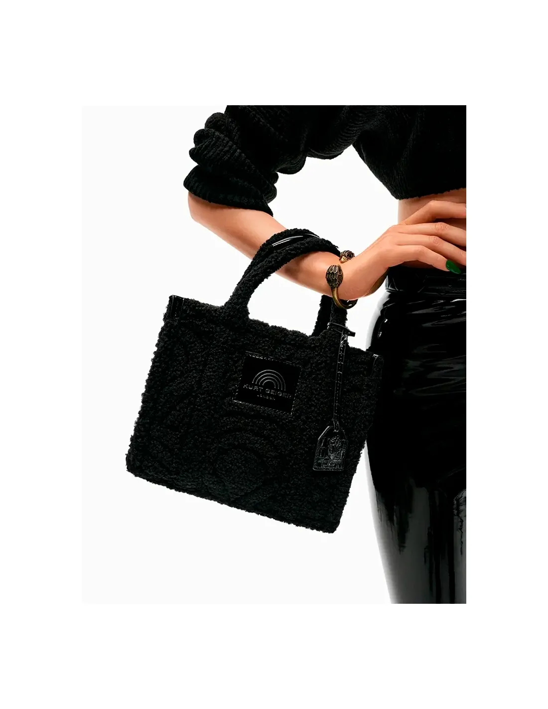 Bolso tote negro Teddy pequeño