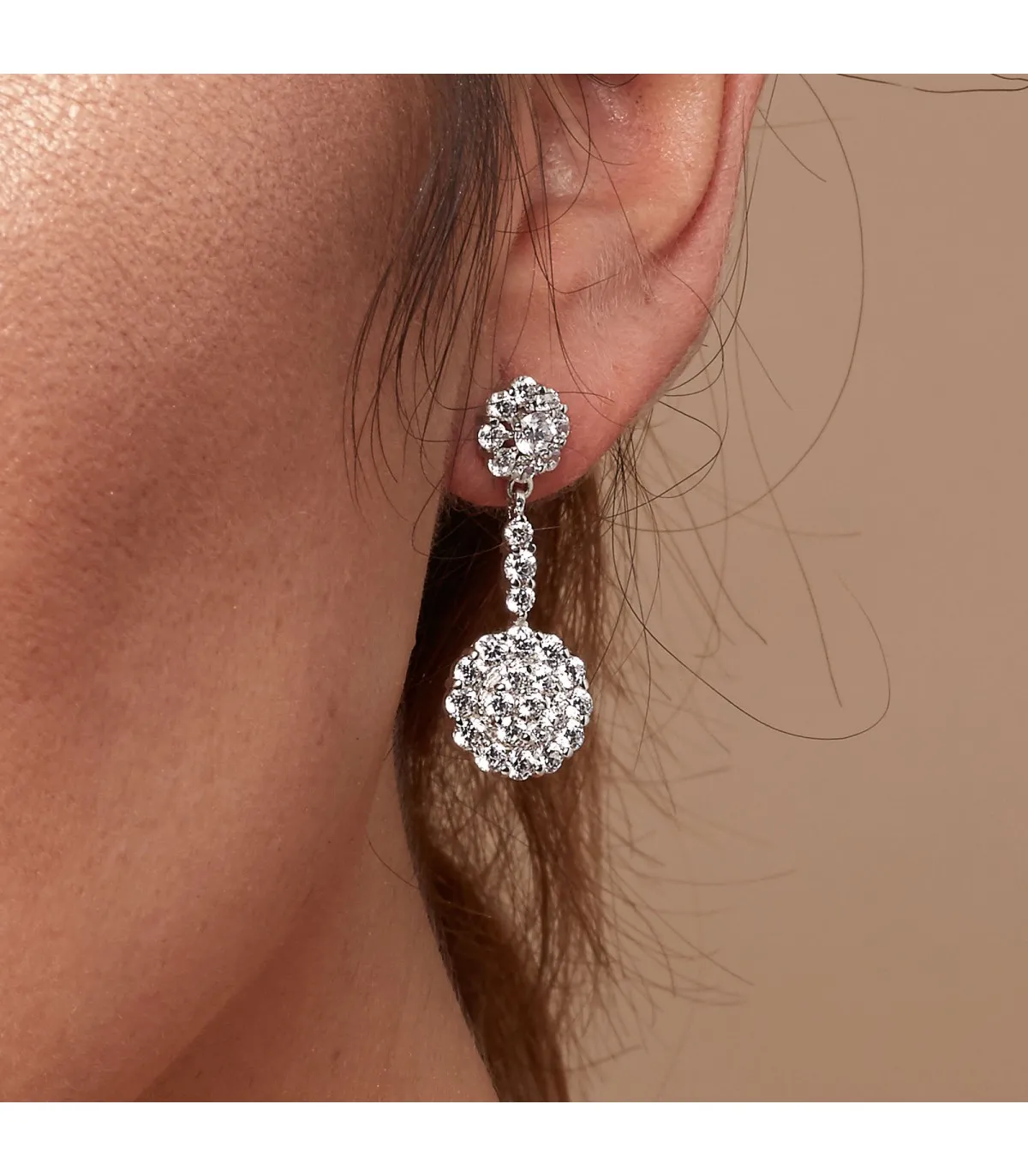 Boucles d'oreilles mariage Lady Wendy Or blanc 18k