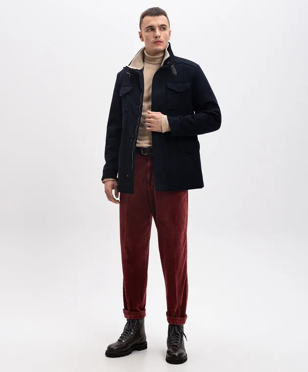 Brunello Cucinelli Burgundy corduroy pants