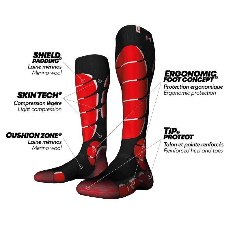 Calcetines de esquí Monnet Ski Medium (Rojo)