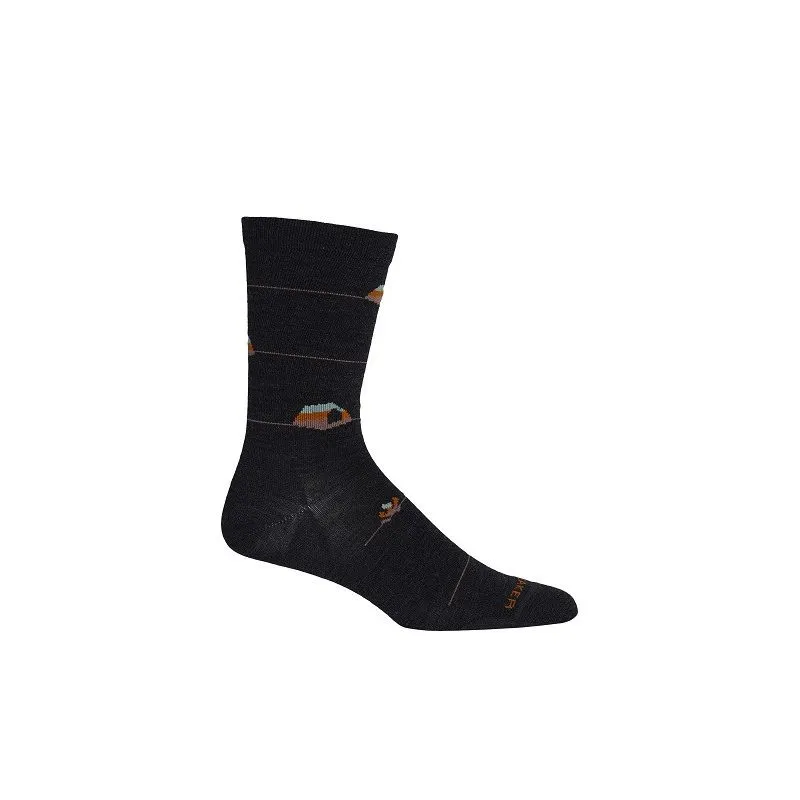 Calcetines Icebreaker Lifestyle ultralight Crew Backcountry (Jet Hthr/mink/spice)