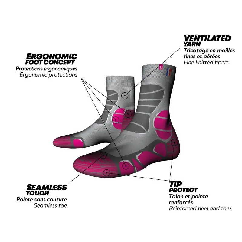 Calcetines Monnet Trek WOOL MID EXTRA LIGHT (Rosa)