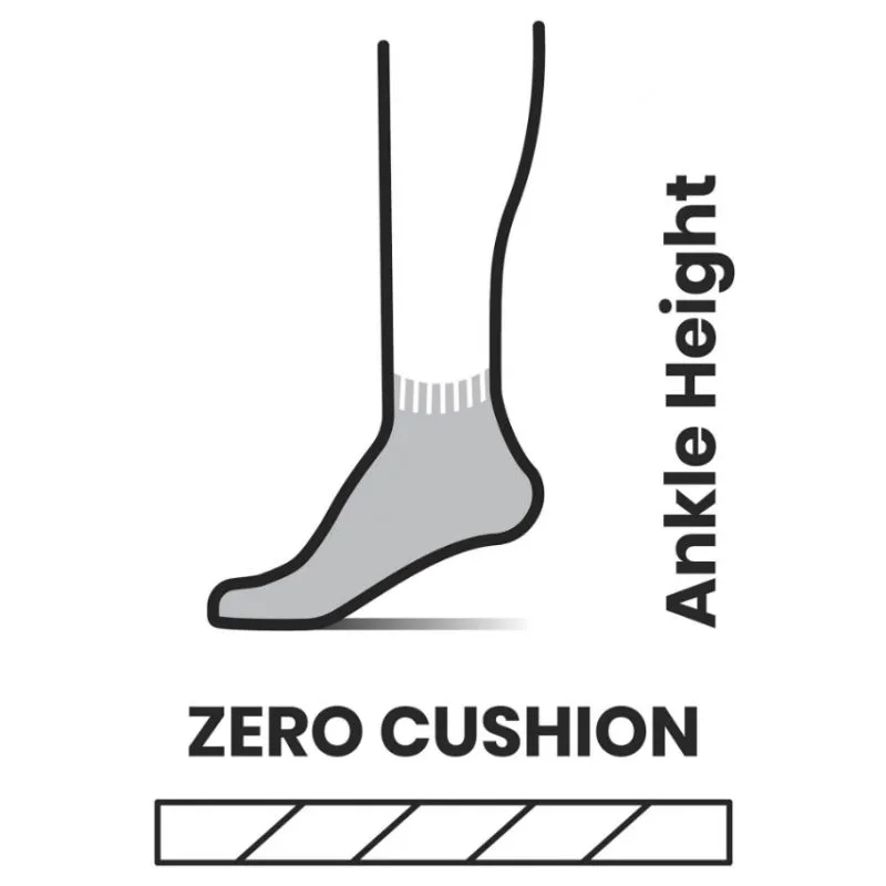 Calcetines Smartwool Run Zero Cushion Ankle (Gris Medio)