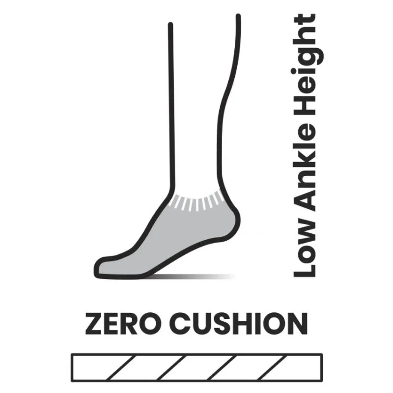 Calcetines Smartwool Run Zero cushion Ptrn (Negro)