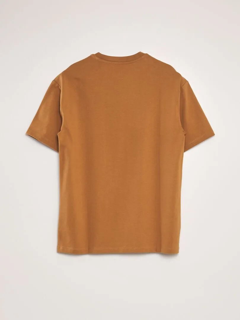 Camiseta de algodón lisa - MARRON