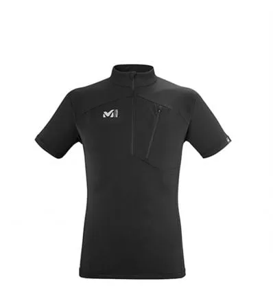 Camiseta de escalada Millet Morpho Zip (Negro) hombre