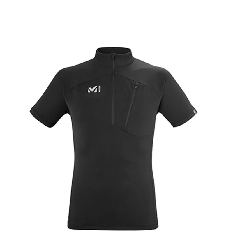 Camiseta de escalada Millet Morpho Zip (Negro) hombre