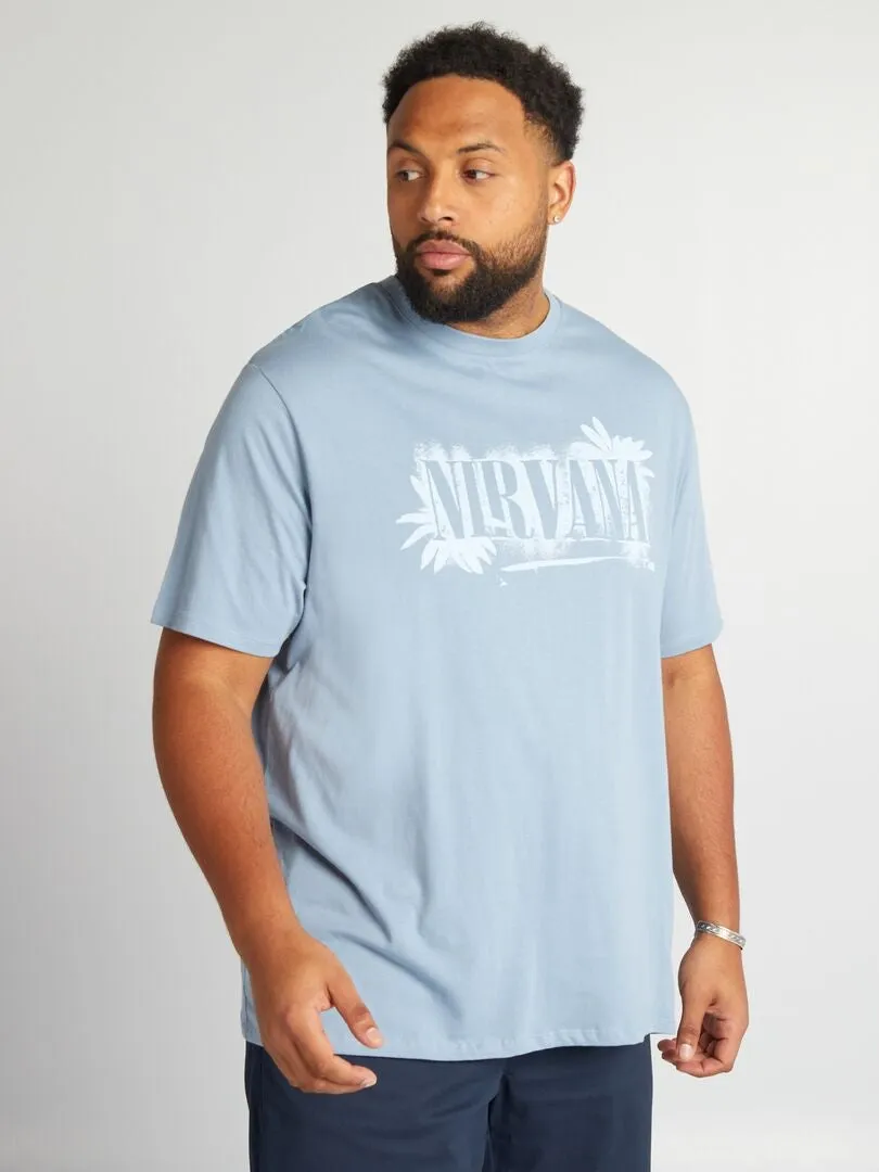 Camiseta de manga corta 'Nirvana' - AZUL