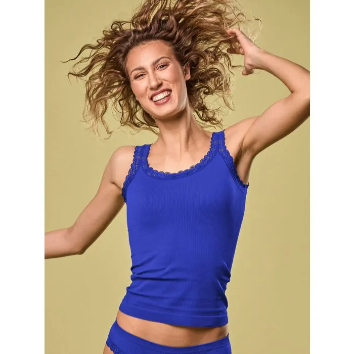 Camiseta mujer Focenza Caraco Pizzo 217 Bluette