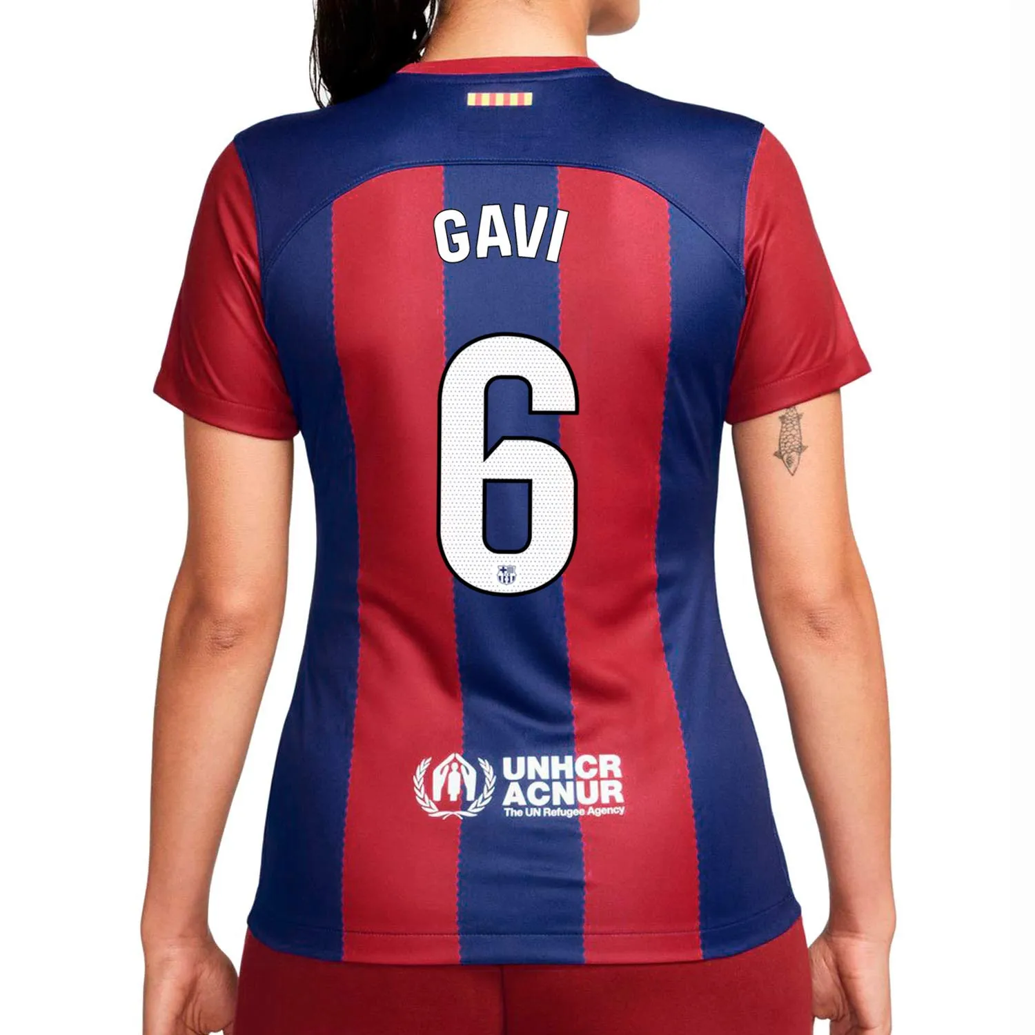 Camiseta Nike Barcelona mujer Gavi 2023 2024 DF Stadium