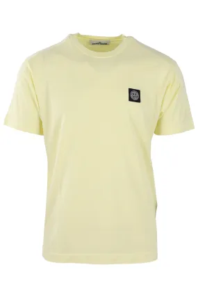 Camiseta Stone Island amarilla con parche