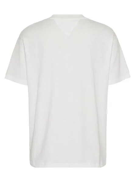 Camiseta Tommy Jeans Essential Logo Blanco Mujer