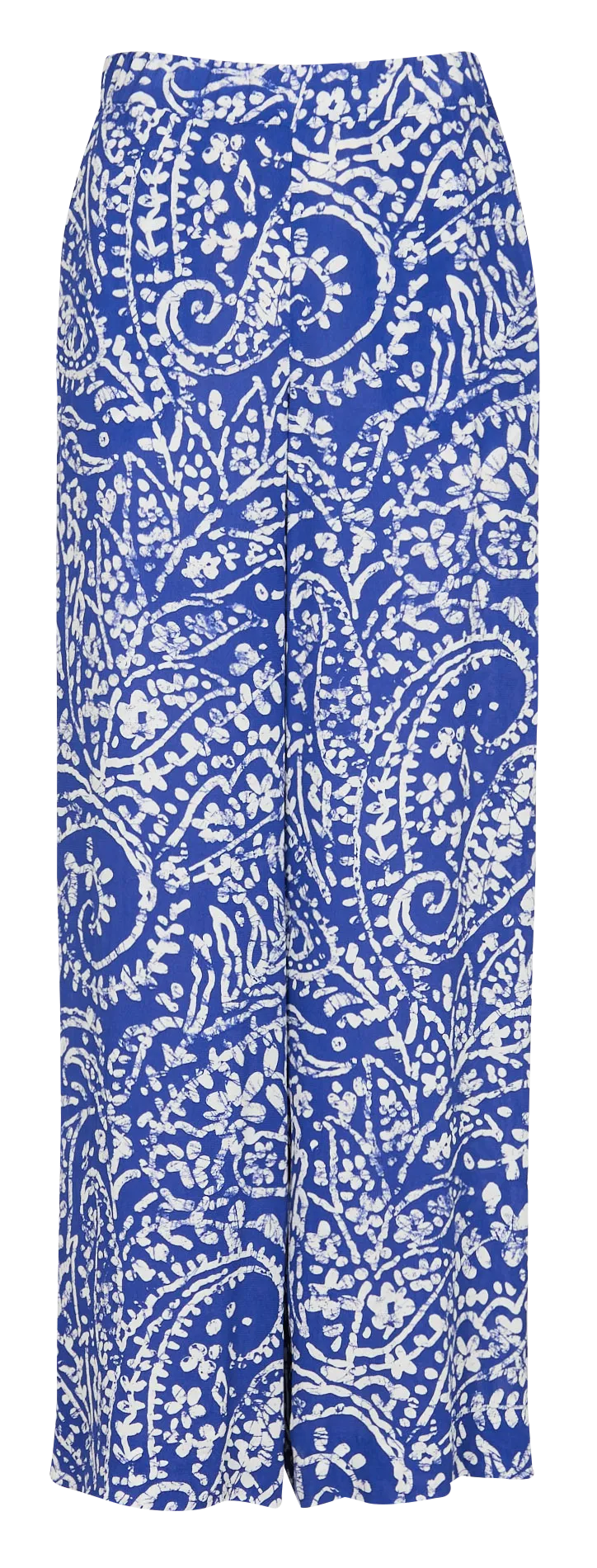 CAROLL PFLUIDE - Pantalón recto con estampado cachemira en azul