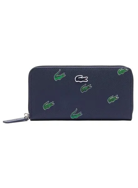 Cartera Lacoste Zip Wallet Marino para Mujer