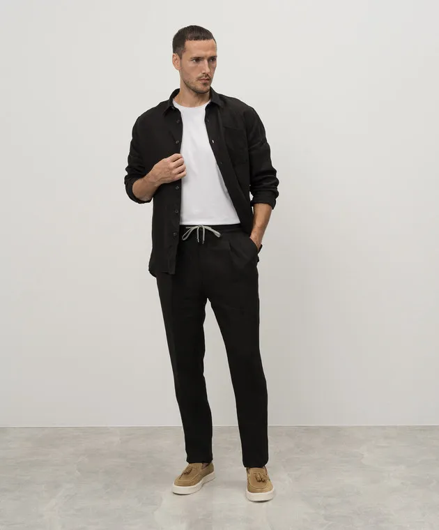 Cashmere&Whiskey Black linen pants