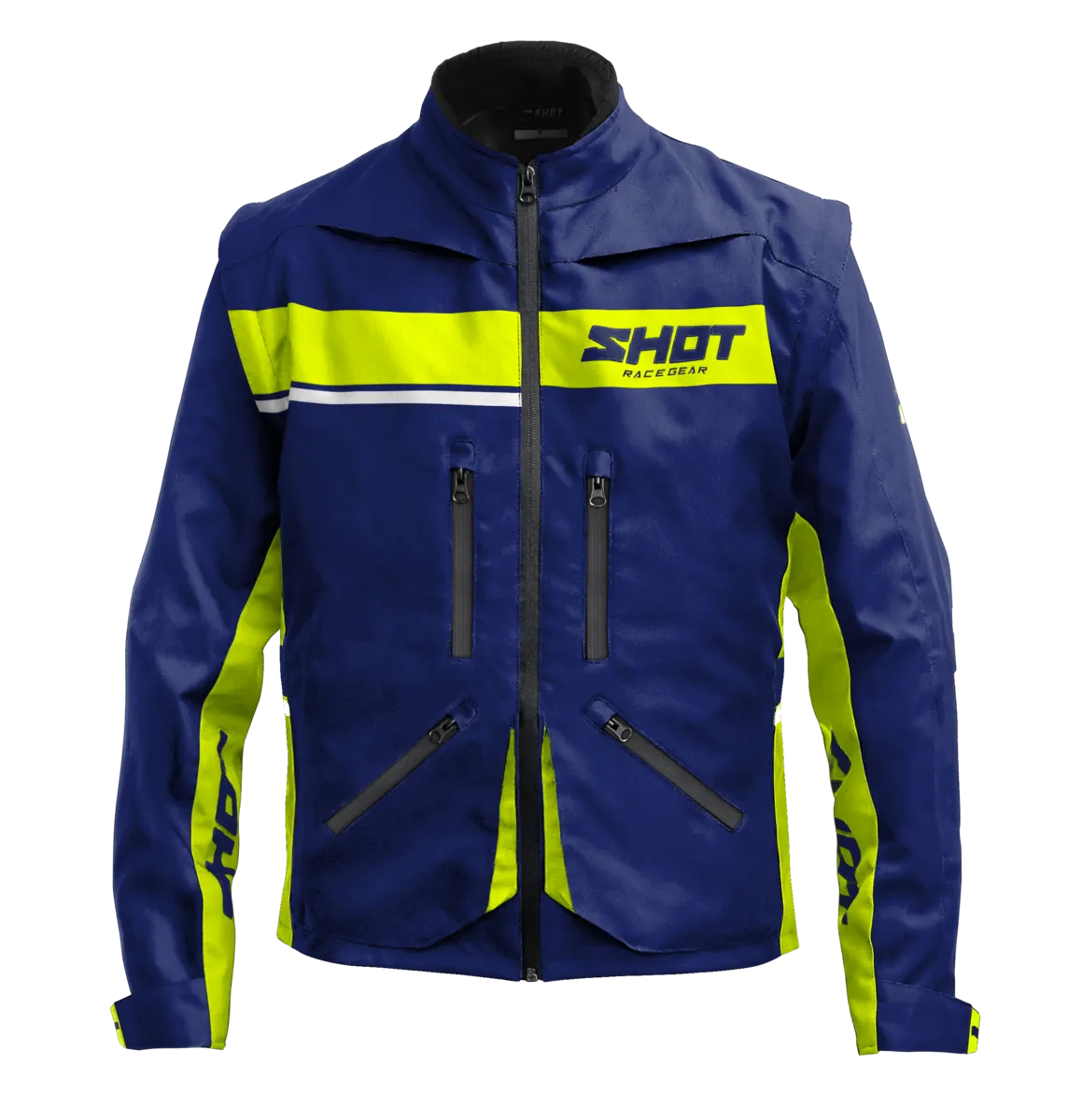 Chaqueta de Enduro Shot Contact Assault 2.0 Azul-Amarillo Neón