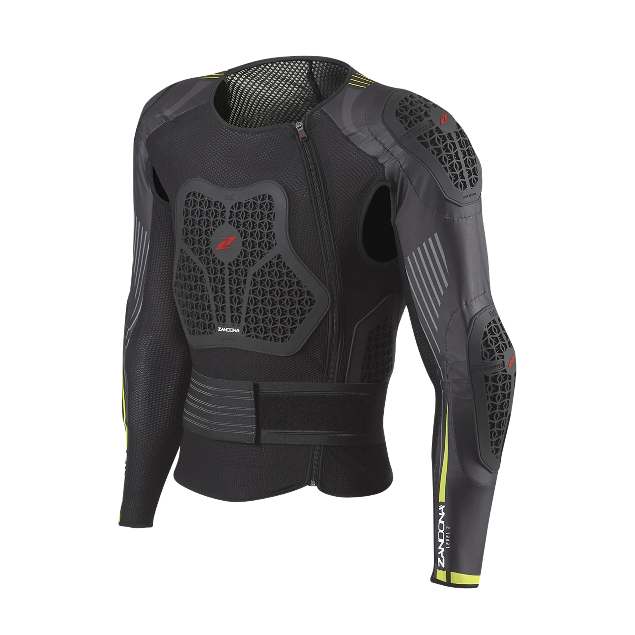 Chaqueta de Protección Zandonà Netcube x8 Negro-Amarillo Fluo