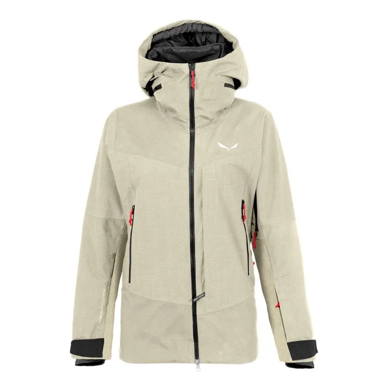 Chaqueta esquí de travesía Salewa Sella 2L Powertex Tirolwool Responsive (Oatmeal Melange) Mujer