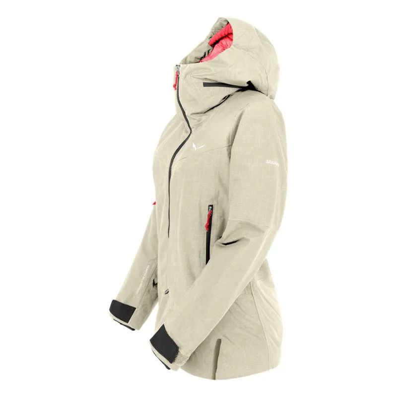 Chaqueta esquí de travesía Salewa Sella 2L Powertex Tirolwool Responsive (Oatmeal Melange) Mujer