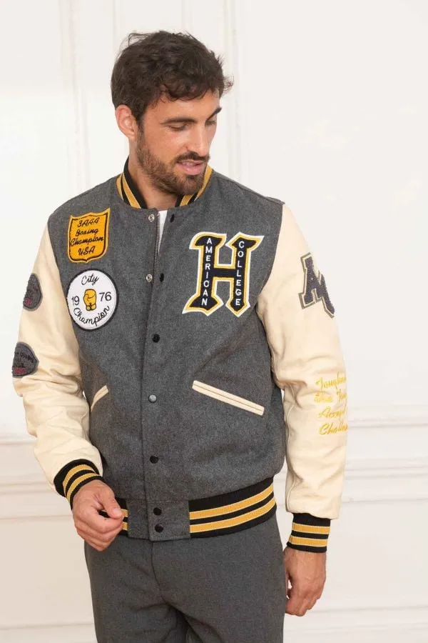 Chaqueta Hombre American College Ac-14 Grey Beige