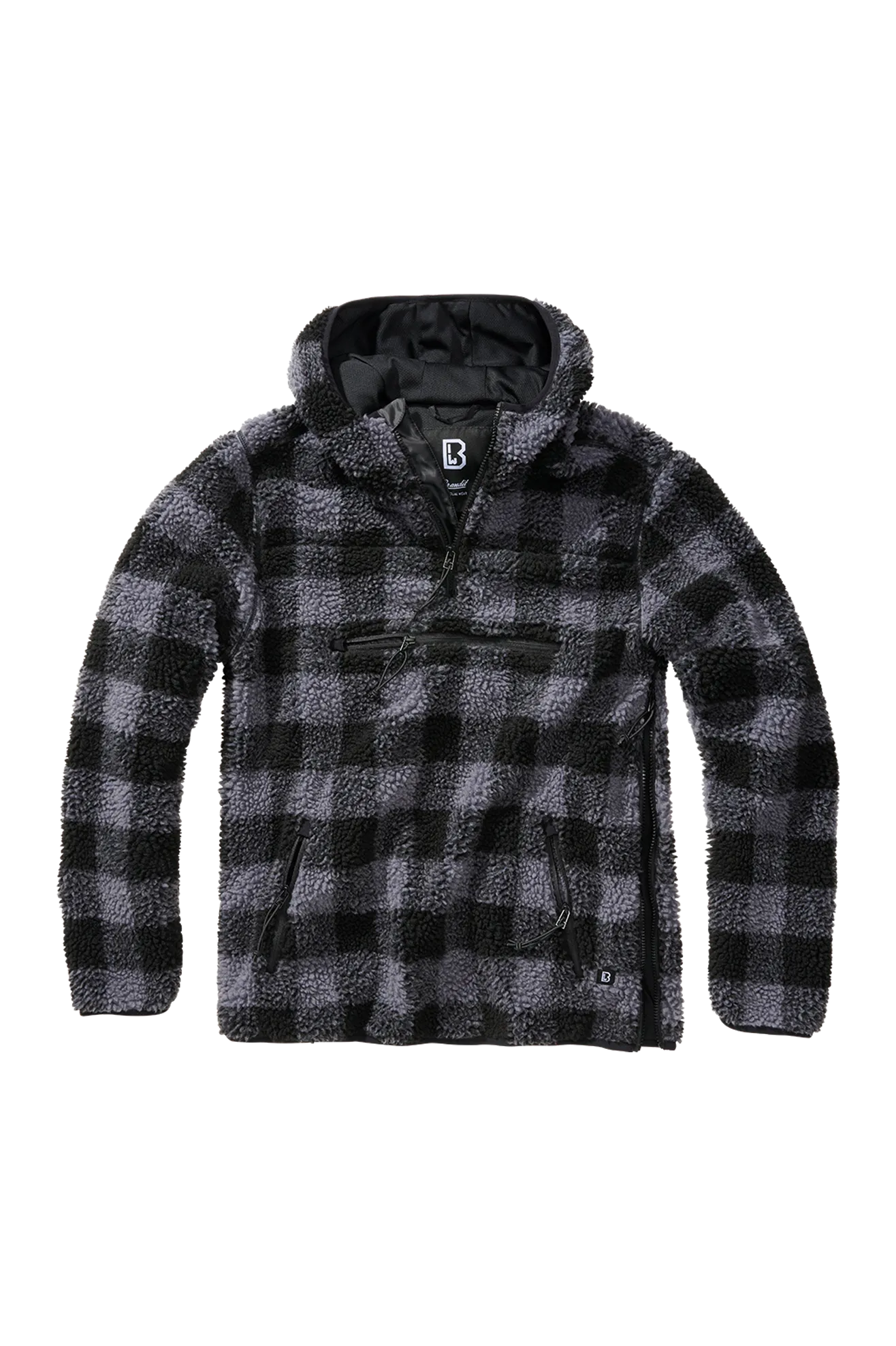 Chaqueta Polar Brandit Worker Negro-Gris