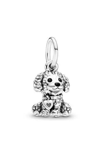 charm pandora colgar plata caniche