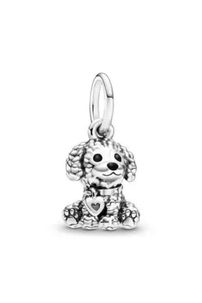 charm pandora colgar plata caniche