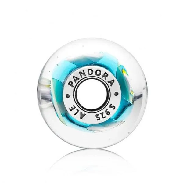 charm pandora murano arco iris iridiscente