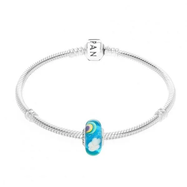 charm pandora murano arco iris iridiscente