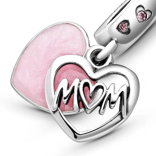 charm pandora plata colgar corazón mum