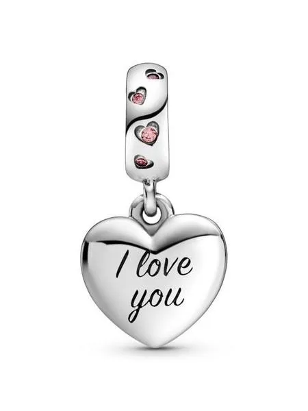 charm pandora plata colgar corazón mum