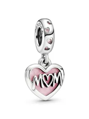 charm pandora plata colgar corazón mum