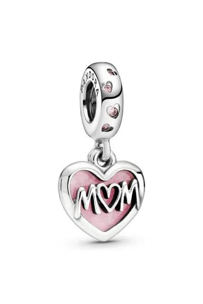 charm pandora plata colgar corazón mum